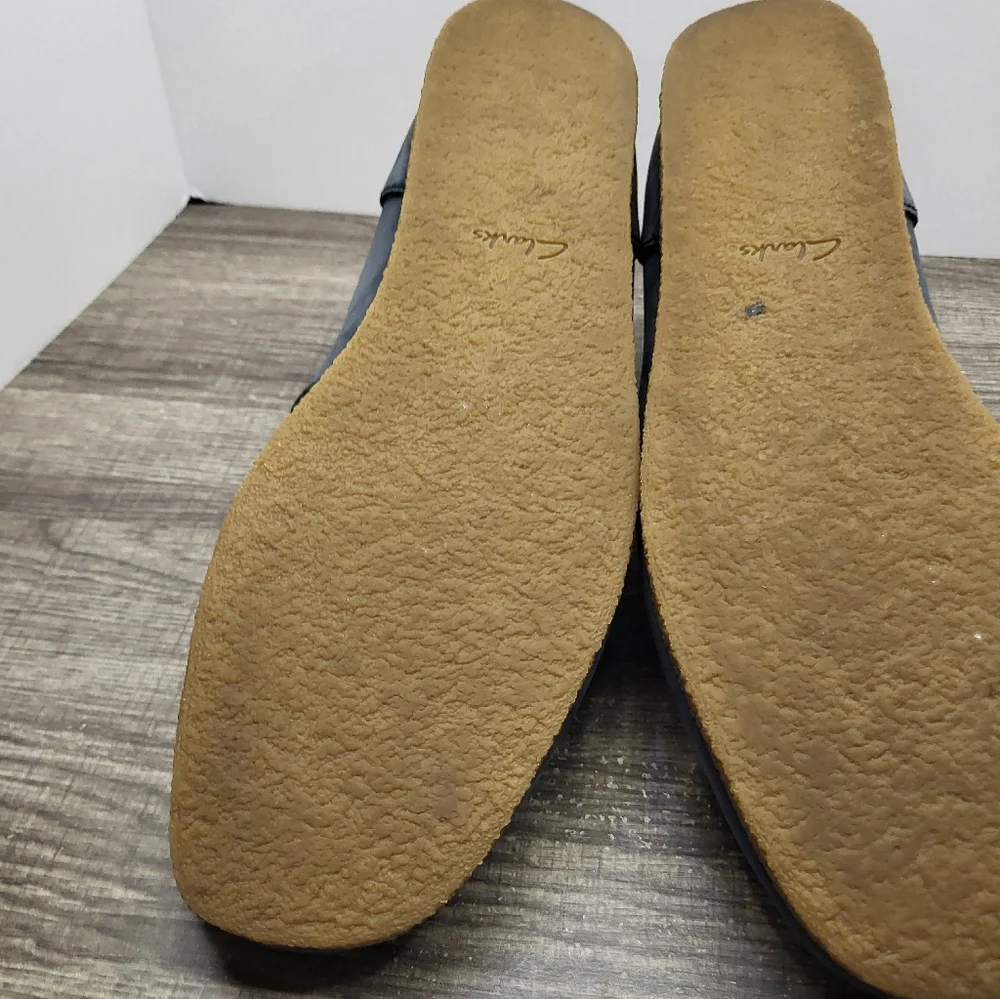 Clarks Collection Wallabees Shoes Men Size 12 Blue Suede Leather Moccasin 15522